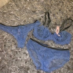 Matching lace lingerie set!